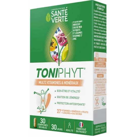Santé Verte Toniphyt Multi Vitamines et Minéraux Comprimés x 30