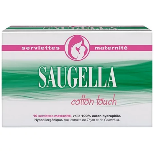 Saugella Cotton Touch Serviettes Maternité x 10