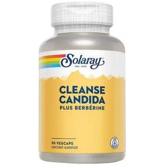 Solaray Cleanse Candida Plus Berbérine Capsules Végétales x 90