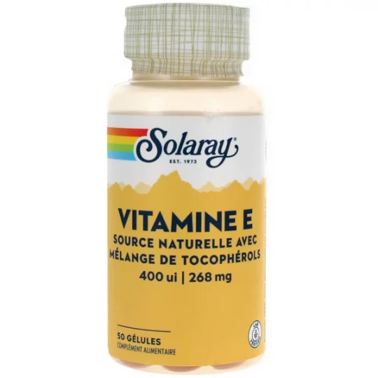 Solaray Vitamine E 400 UI Gélules x 50