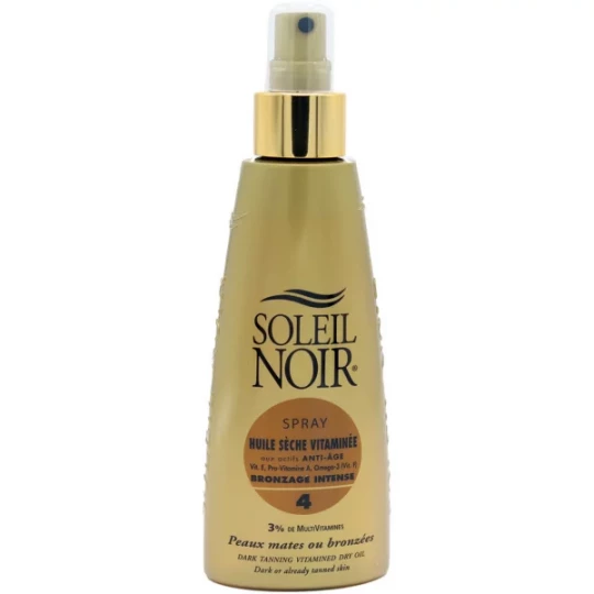 Soleil Noir Huile Sèche Vitaminée Bronzage Intense 4 Spray 150 ml