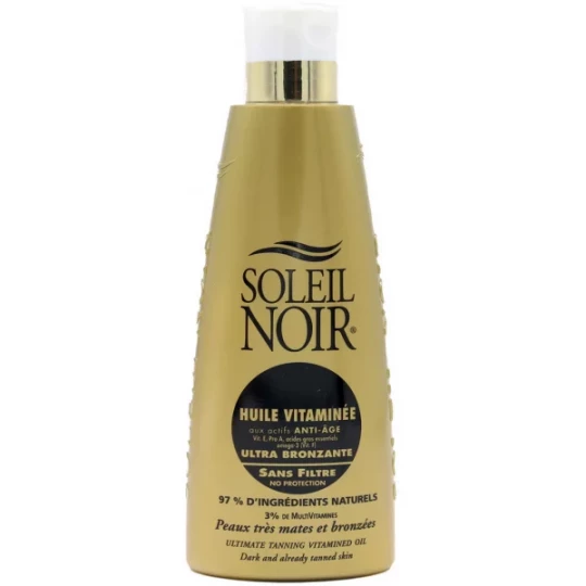 Soleil Noir Huile Vitaminée Ultra-Bronzante Sans Filtre 150 ml