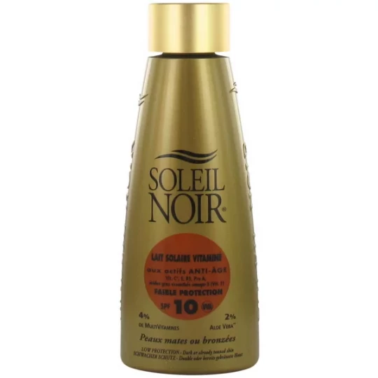 Soleil Noir Lait Solaire Vitaminé Faible Protection SPF10 150 ml