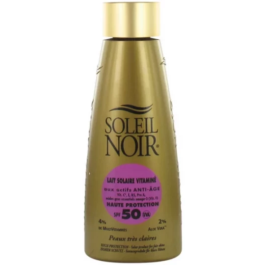 Soleil Noir Lait Solaire Vitaminé Haute Protection SPF50 150 ml