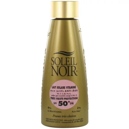 Soleil Noir Lait Solaire Vitaminé Très Haute Protection SPF50+ 150 ml