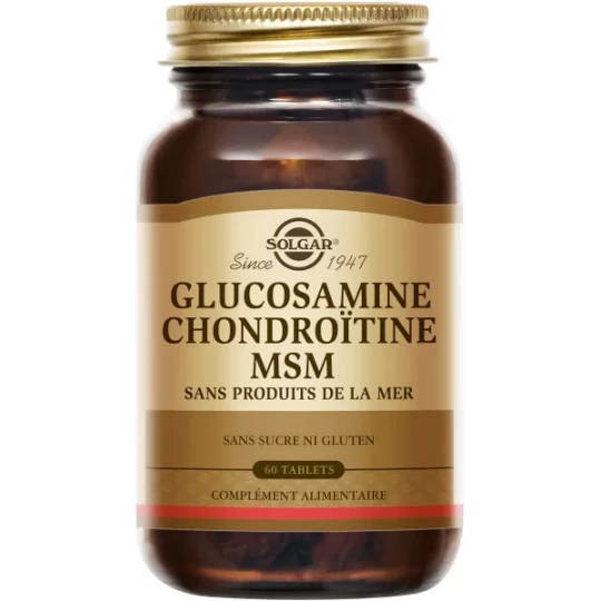 Solgar Extra Concentré Glucosamine Chondroïtine MSM Comprimés x 60