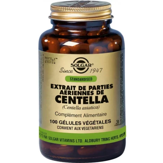 Solgar Extrait de Partie Aériennes de Centella Gélules Végétales x 100