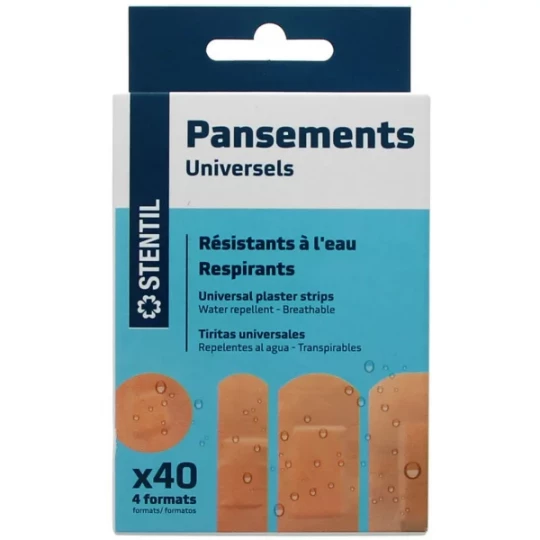 Stentil Pansements Universels 4 Formats Pansements x 40