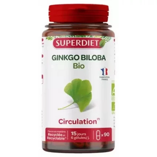 Superdiet Ginkgo Biloba Bio Gélules x 90