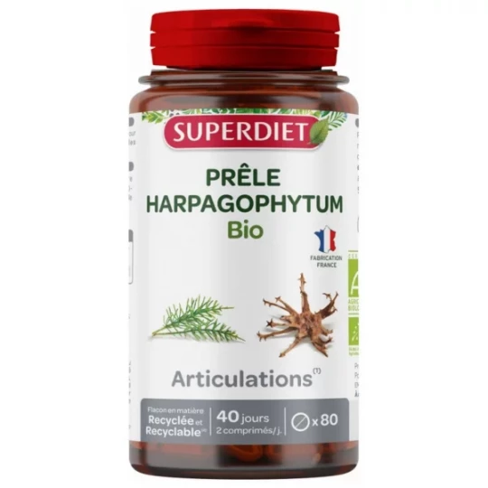 Superdiet Prêle Harpagophytum Bio Comprimés x 80