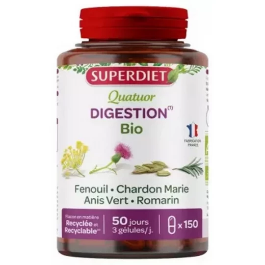 Superdiet Quatuor Fenouil Digestion Bio Gélules x 150
