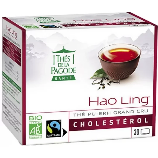 Thés de la Pagode Hao Ling Thé Pu-Erh Grand Cru Cholestérol Bio Sachets x 30