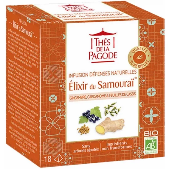 Thés de la Pagode Infusion Elixir du Samouraï Bio Sachets x 18