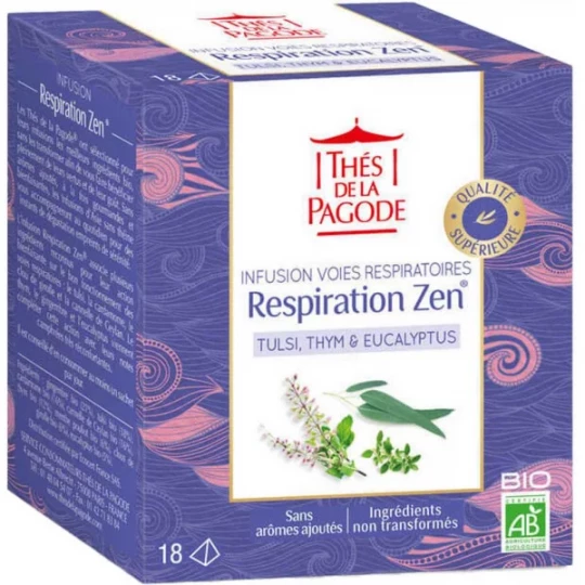 Thés de la Pagode Infusion Respiration Zen Bio Sachets x 18