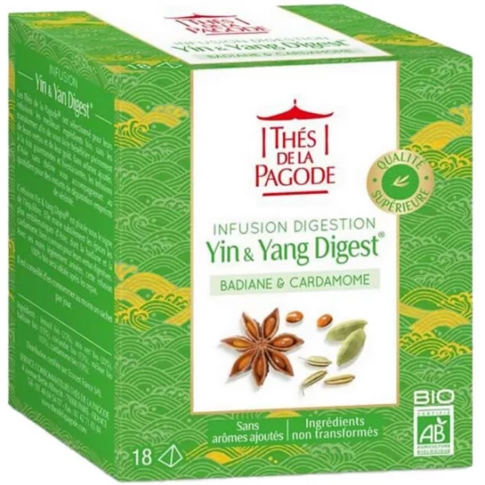 Thés de la Pagode Infusion Yin et Yang Digest Bio Sachets x 18