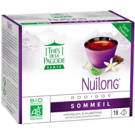 Thés de la Pagode Nuïlong Rooibos Sommeil Bio Sachets x 18