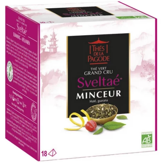 Thés de la Pagode Sveltaé Thé Vert Grand Cru Minceur Bio Sachets x 18