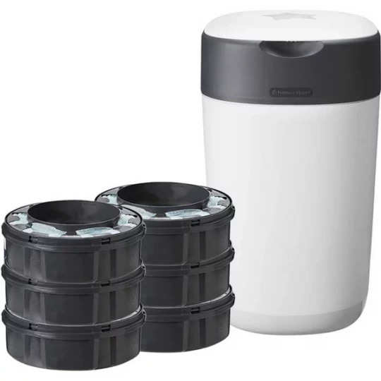 Tommee Tippee Poubelle à Couches Twist et Click + Recharges x 6