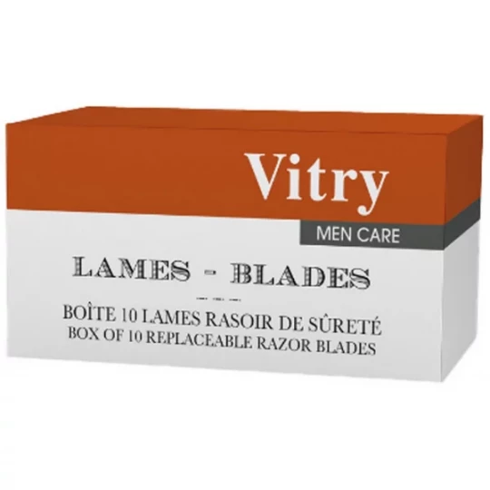 Vitry 10 Lames pour Rasoir de Sûreté