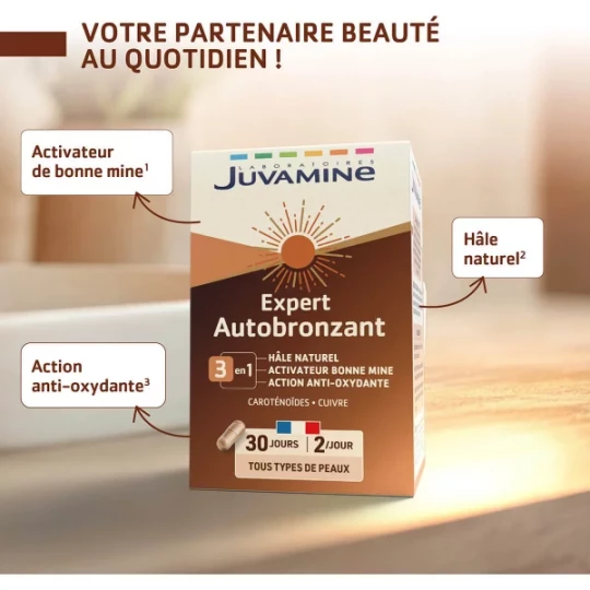 Juvamine Expert Bronzage Autobronzant Gélules x 60 - image 3