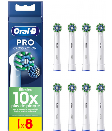 Oral'B Pro Brossettes de Rechange Cross Action x 8