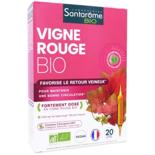 Santarome Vigne Rouge Bio Ampoules x 20