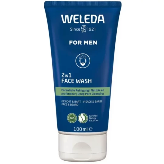 Weleda For Men Gel Nettoyant Visage 2 en 1 100 ml