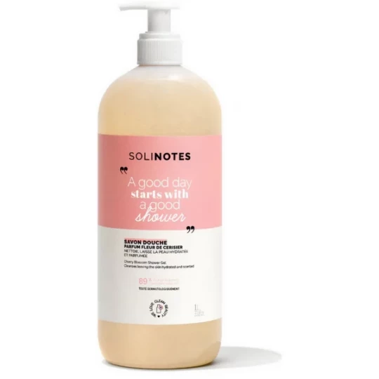 Solinotes Savon Douche Parfum Fleur de Cerisier 1 L