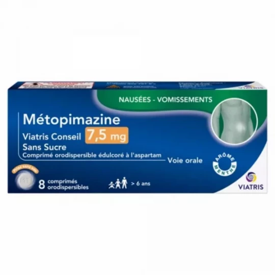 Metopimazine Viatris 7,5 mg Comprimés Orodispersibles x 8
