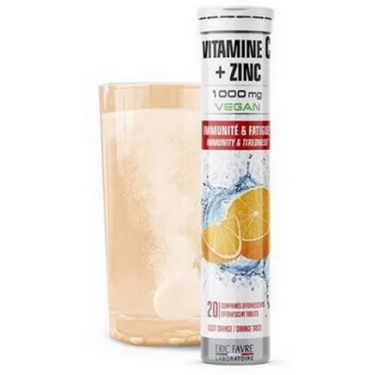Eric Favre Vitamine C 1000 mg + Zinc Comprimés Effervescents x 20