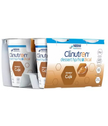 Clinutren Dessert HP / HC Complément Nutritionnel Saveur Café 4 x 200 g