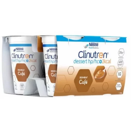 Clinutren Dessert HP / HC Complément Nutritionnel Saveur Café 4 x 200 g