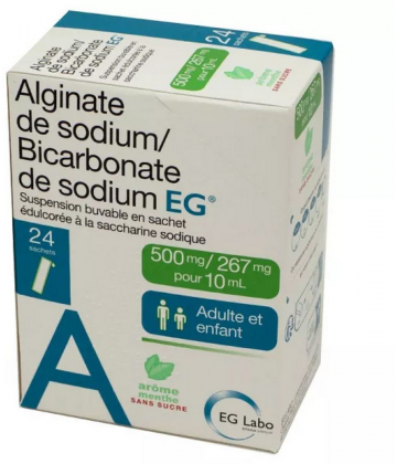 Alginate de Sodium / Bicarbonate de Sodium EG Sachets x 24