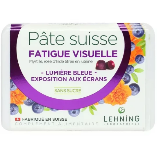 Lehning Pâte Suisse Fatigue Visuelle Gommes x 40