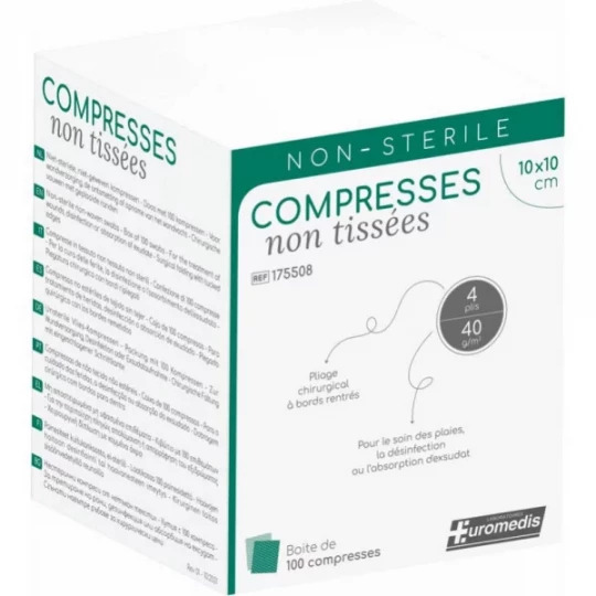 Euromedis Compresses Non Stérile Non Tissée X 100 - image 2