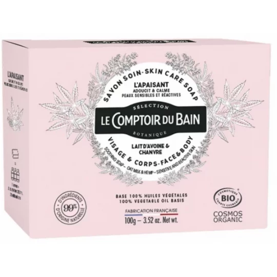 Le Comptoir du Bain Savon Soin l'Apaisant Bio 100 g