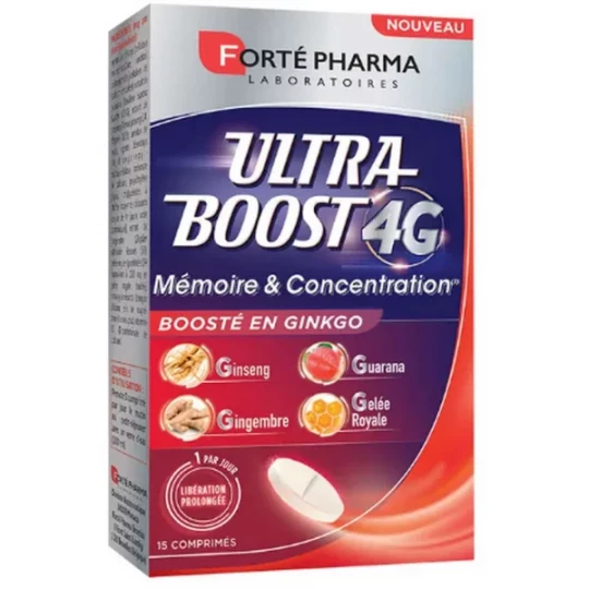 Forté Pharma Ultra Boost 4G Mémoire et Concentration Comprimés x 15