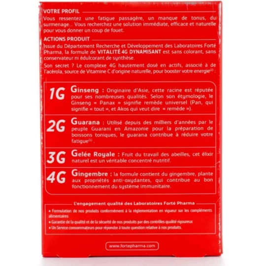 Forté Pharma Vitalité 4G Dynamisant Comprimés à Croquer x 30 - image 2