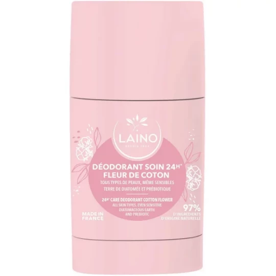 Laino Déodorant Solide Fleur de Coton 24h Stick 60 g