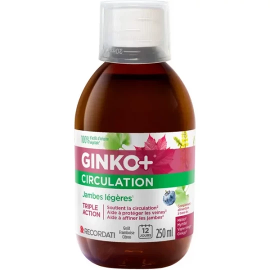 Ginko+ Circulation Jambes Légères Solution Buvable 250 ml