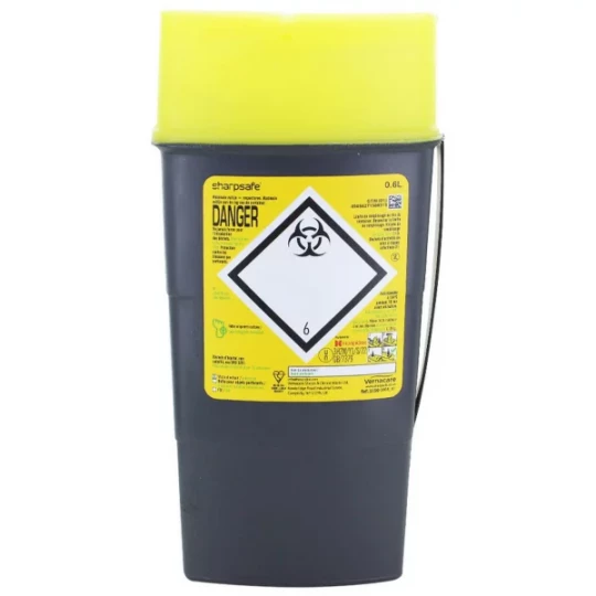 Conteneur à déchets médicaux Sharpsafe Compact 0.6 L