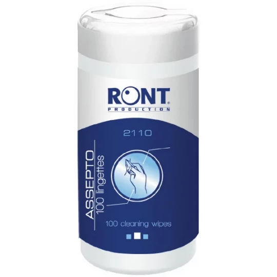 Ront Lingettes Nettoyantes et Désinfectantes Assepto pour Mains et Surfaces x 100