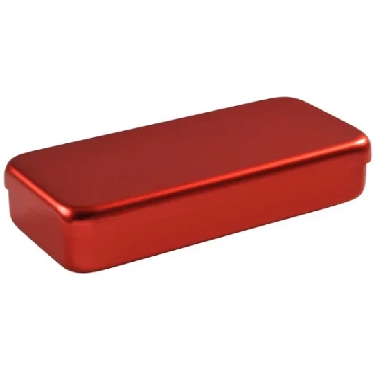 Nichrominox Boîte de Stérilisation en Aluminium Rouge