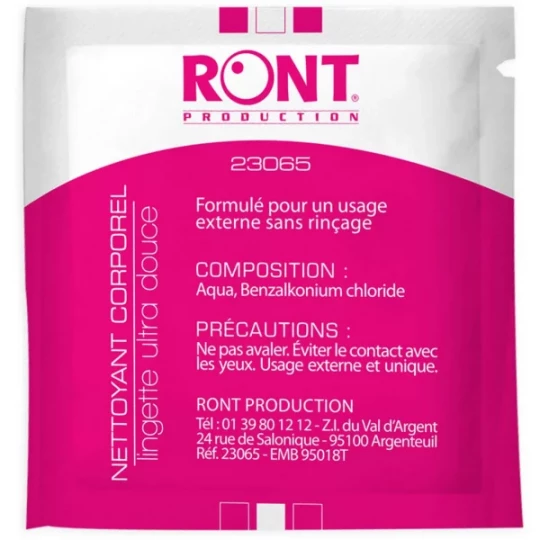 Ront Lingettes Imprégnées avec Nettoyant Corporel x 25