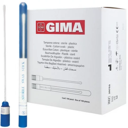 Gima Écouvillon Coton Stérile x 100