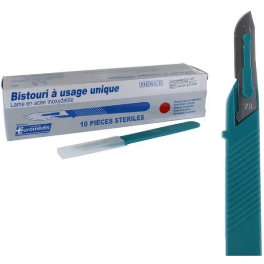 Euromedis Bistouris stériles à usage unique n°20 x 10