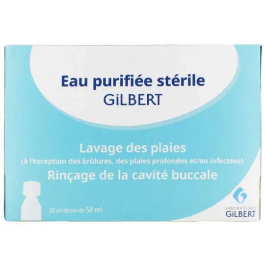 Gilbert Eau Purifiée Stérile 50 ml x 32