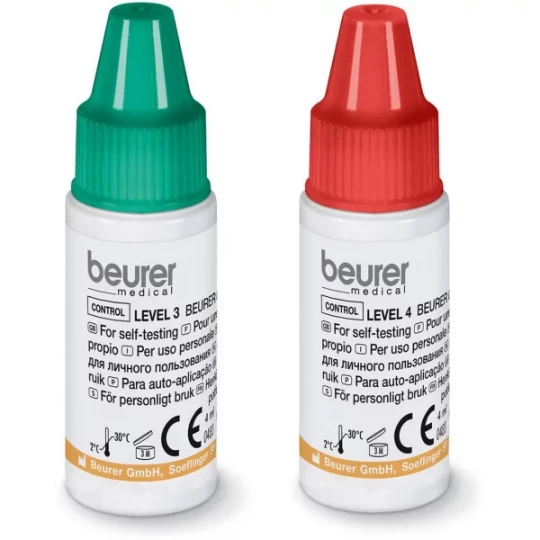 Solution de Contrôle pour Lecteurs de Glycémie Beurer GL 44/50/50 Evo 2 x 4 ml