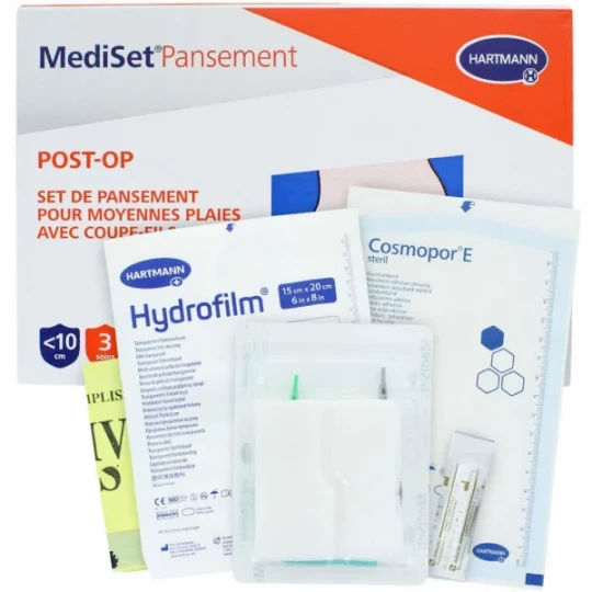 Hartmann MediSet Pansements pour Moyennes Plaies x 3