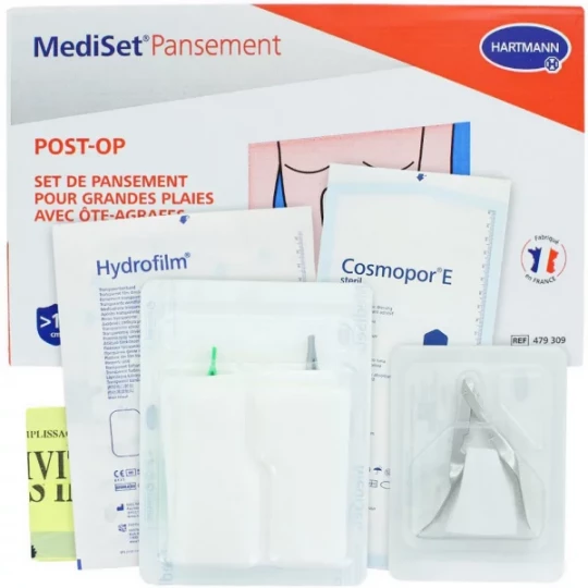 MediSet Post-Op Set Pansements avec Ôte-Agrafes x 3